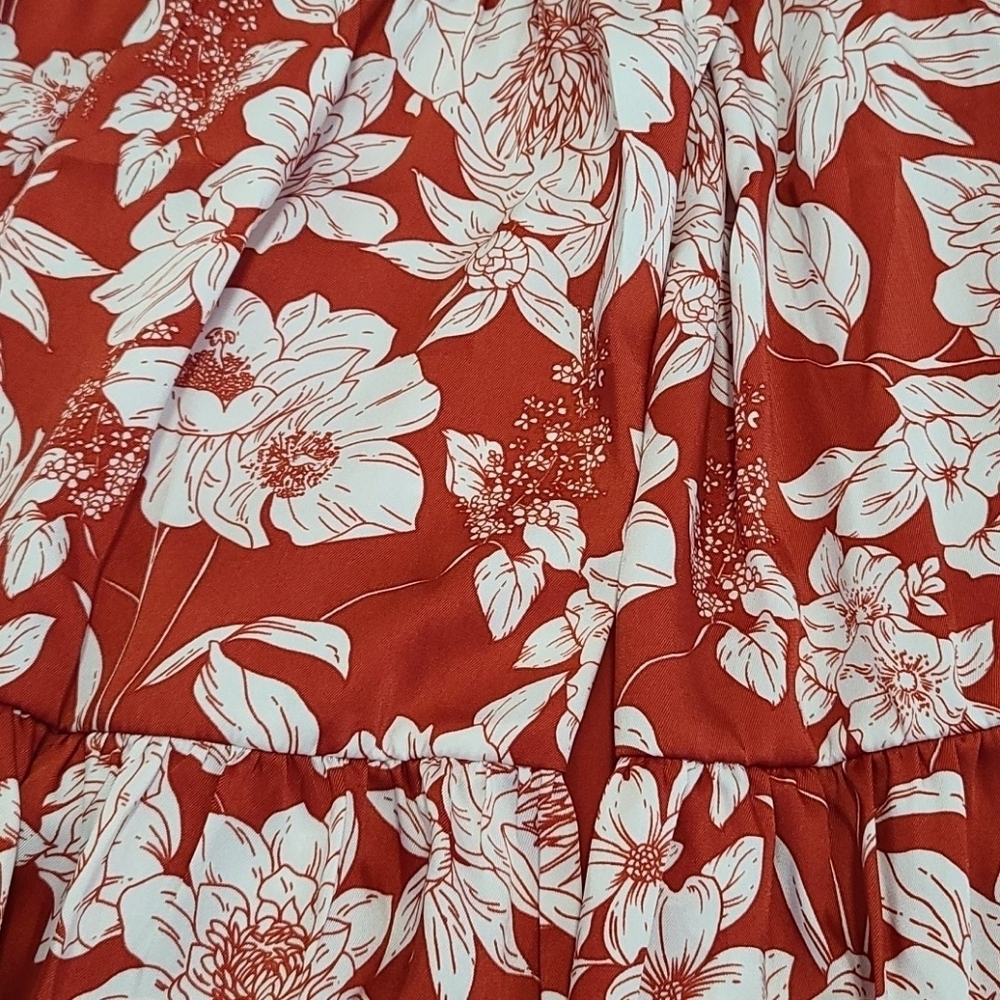 NWT Rebecca Minkoff Red Floral Wrap Dress … - Picture 6 of 16